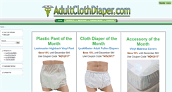 Desktop Screenshot of adultclothdiaper.com